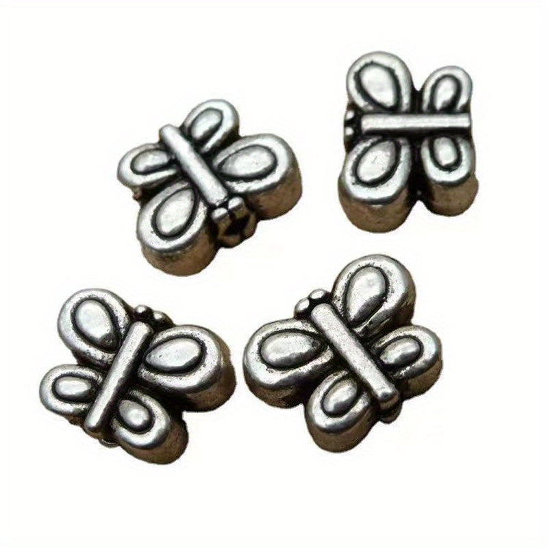 10pcs Butterfly Flower Owl Alloy Spacer Beads For DIY Jewelry Making