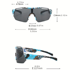 Oversized Windproof Camo Men Sunglasses UV400 Sports Outdoor Cycling Goggles