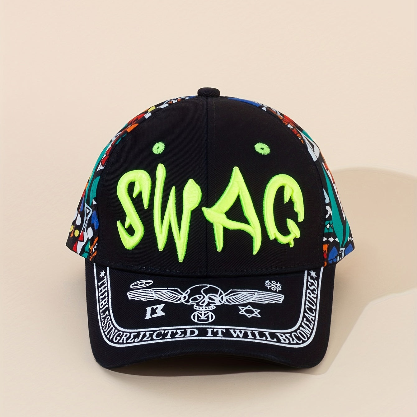 Hip Hop Graffiti Baseball Cap Y2K Gothic Letter Embroidery Dad Hats Unisex