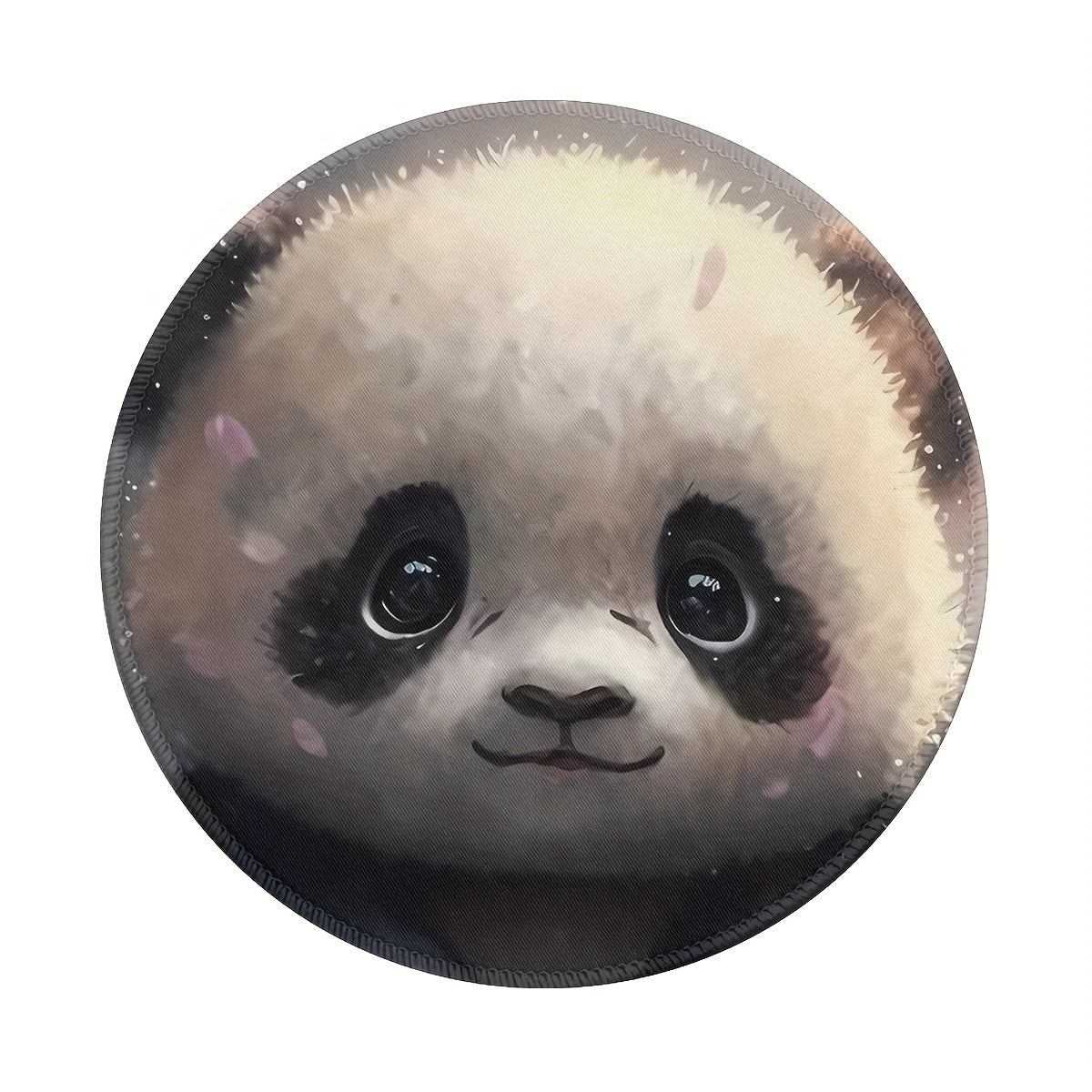 Panda Round Mouse Pad Non-slip Rubber Base for Gaming and Wireless Mouse