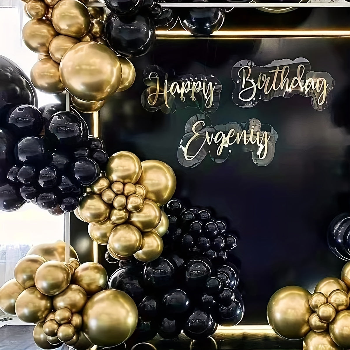 142pcs Golden Balloon Garland Arch Kit for Birthday Wedding Party