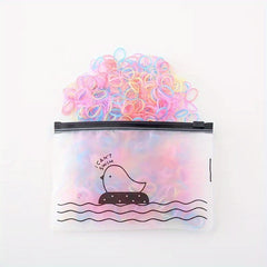 1000pcs Candy Rubber Band Elastic Hair Tie Colorful Disposable Hair Rope