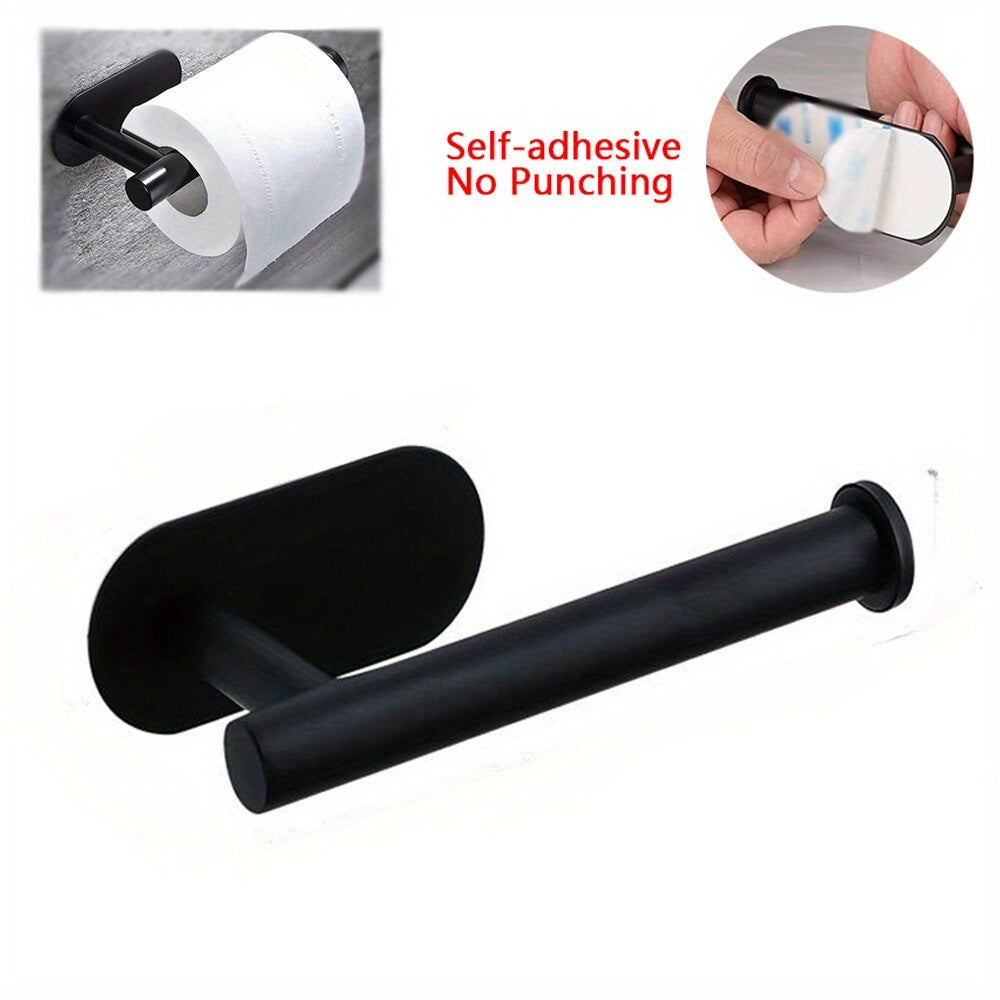 Adhesive Toilet Paper Holder Towel Rack Napkin Dispenser Stand
