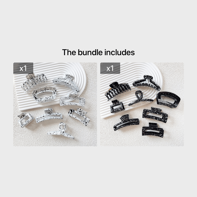 Ink Hair Claw For Girls Strong Grip Jaw Clip For Thick Hair 8pcs