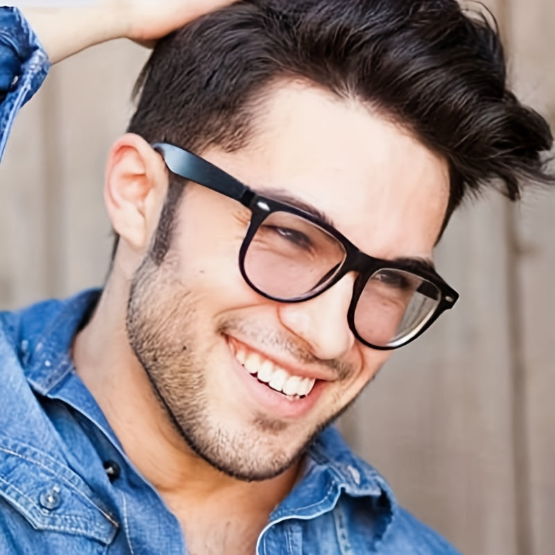 Men's Retro Reading Glasses Anti Light Protective Eyeglasses