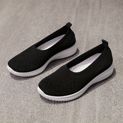 Women's Breathable Slip On Flat Soft sole Shoes Lightweight & Comfy Shoes