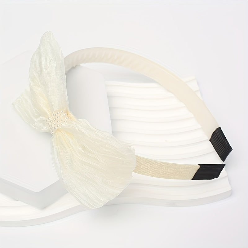 Mesh Bow Hairband for Girls Princess Style Head Buckle