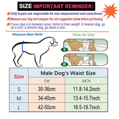 Washable Male Dog Belly Bands 4 Layers Maximum Protection Comfort