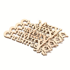 10pcs Wooden Christmas Letters for DIY Home Decor & Xmas Party