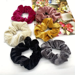 Ladies Large Scrunchie Hair Rings Retro Ponytail Holder Hair Accessories