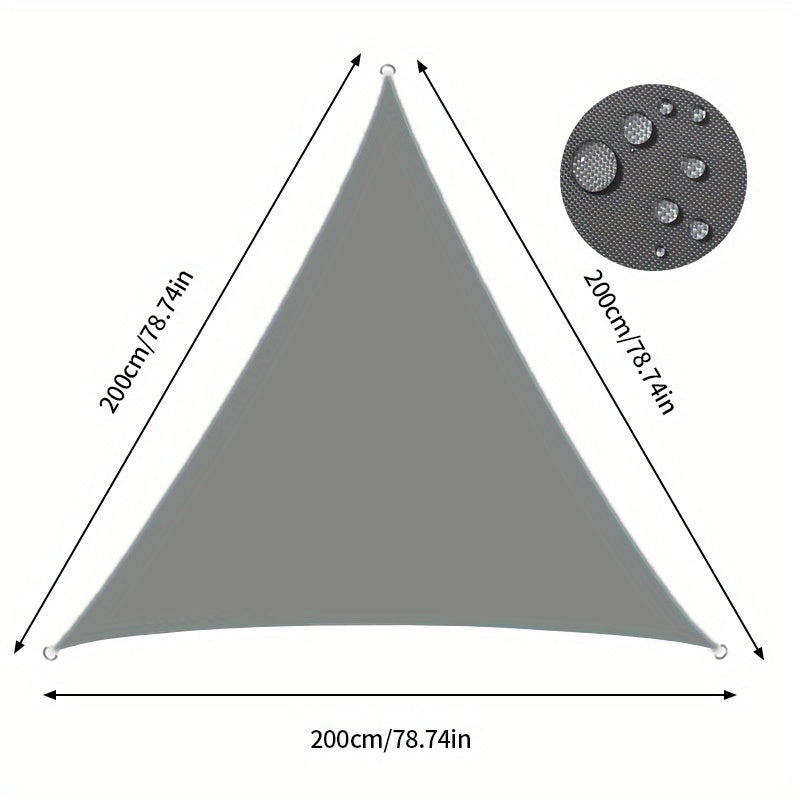 Triangle Sun Shade Sail Canopy UV Block Fabric Outdoor Canopy
