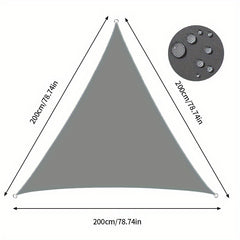 Triangle Sun Shade Sail Canopy UV Block Fabric Outdoor Canopy