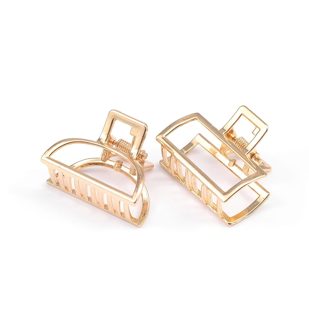 Golden Hair Claw Clip Non Slip Strong Hold Grip Hair Jaw Clip