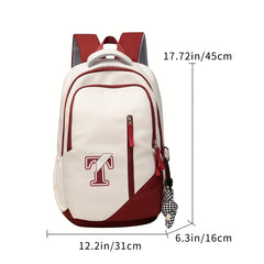 Casual Student Bag Large Capacity Backpack With Pendant