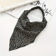 Women's Triangle Towel Elastic Hairband Floral Head Scarf Hair Band Boho Style