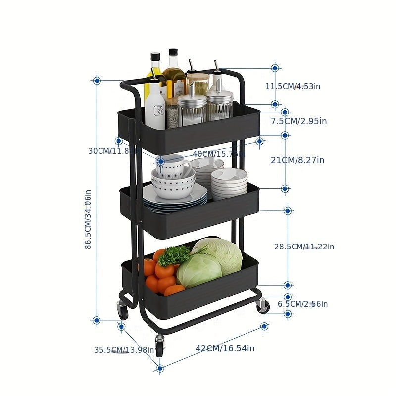 Multi-Tier Kitchen Shelves Beauty Salon Storage Rack