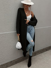  Open Front Long Sleeve Cardigan