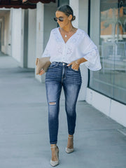  Sexy Jeans Women's Ripped High Rise Skinny Jeans