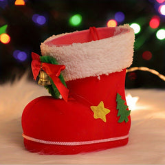 1pc Christmas Candy Boot Gift Bag Small Ornament Decoration