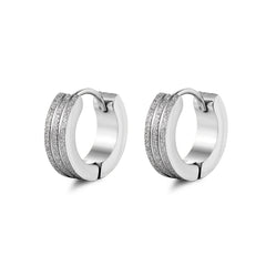Men's Double Thread Pressing Frosting Earrings