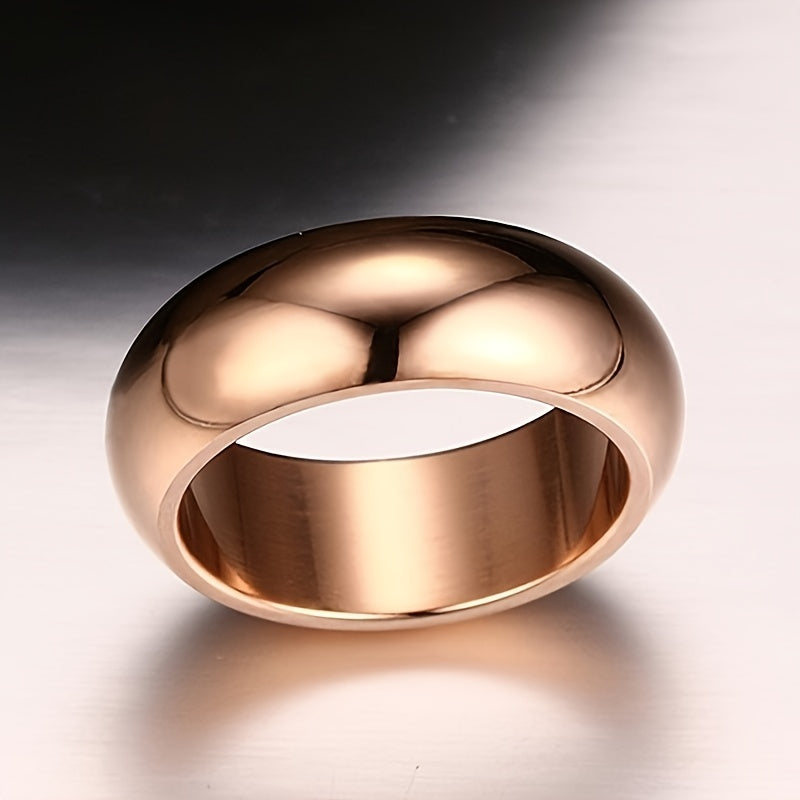 Cool Vacuum Plated Lettering Ring Men's Stainless Steel Ring