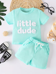 Baby Boys Little Dude T shirt & Shorts Set Summer Clothes