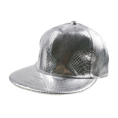 Solid PU Leather Hip hop Baseball Cap Men Street Dancing Cap