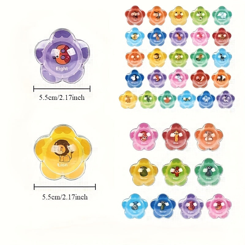 10pcs Floating Bath Learning Toys Alphabet & Number Animal Water Toy Set