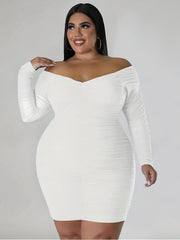  Sexy Bodycon Dress V Neck Mesh Sleeve High Rise