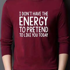 Men's Casual Knitted Sweater - Warm Mid Stretch Crew Neck Pullover
