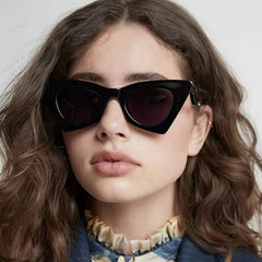 Irregular Polygon Cat Eye Sunglasses for Women Girls UV Protection Shades