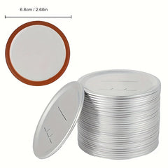 50pcs Mason Can Lids Reusable Split Lids with Sealing Rings