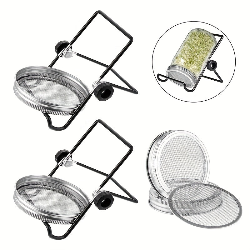Stainless Steel Sprouting Jar Strainer Kit