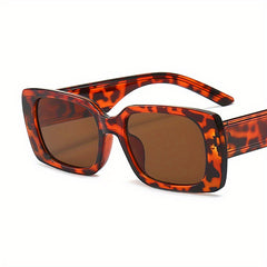 Vintage Rectangle Frame Sunglasses UV Protection
