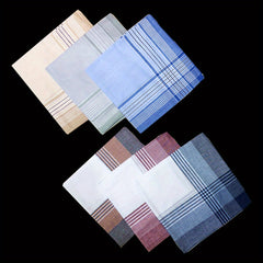 6pcs Men's Handkerchief 40x40 cm Pure Mix Colors and Styles