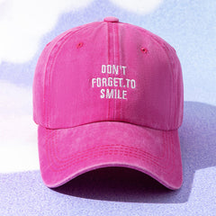 Don't Forget To Smile Baseball Cap Unisex Men And Women's Cap
