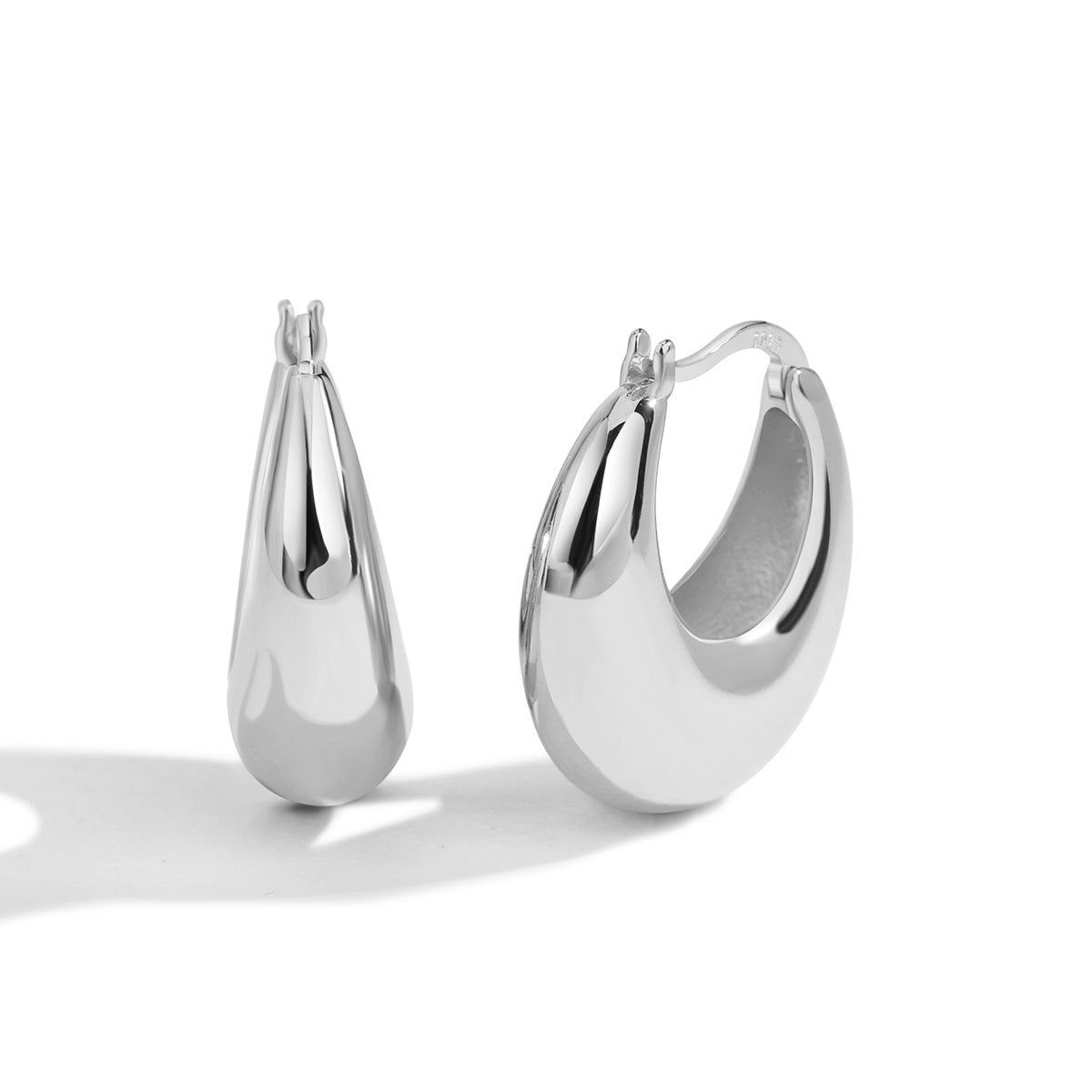 Chunky 18K Plated Huggie Hoop Earrings For Women Girls