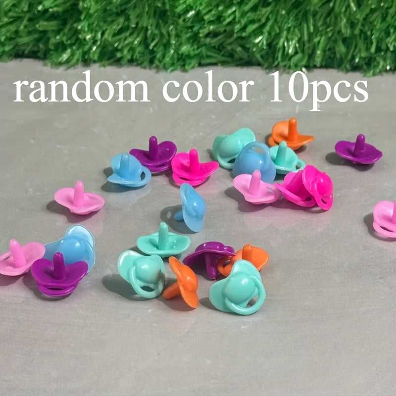 Mini Plastic Pacifier Dollhouse Accessory Random Pink Green Yellow Red