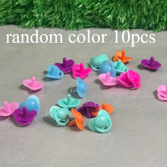 Mini Plastic Pacifier Dollhouse Accessory Random Pink Green Yellow Red