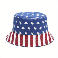 American Flag Reversible Bucket Hat Lightweight Sunscreen Beach Hat