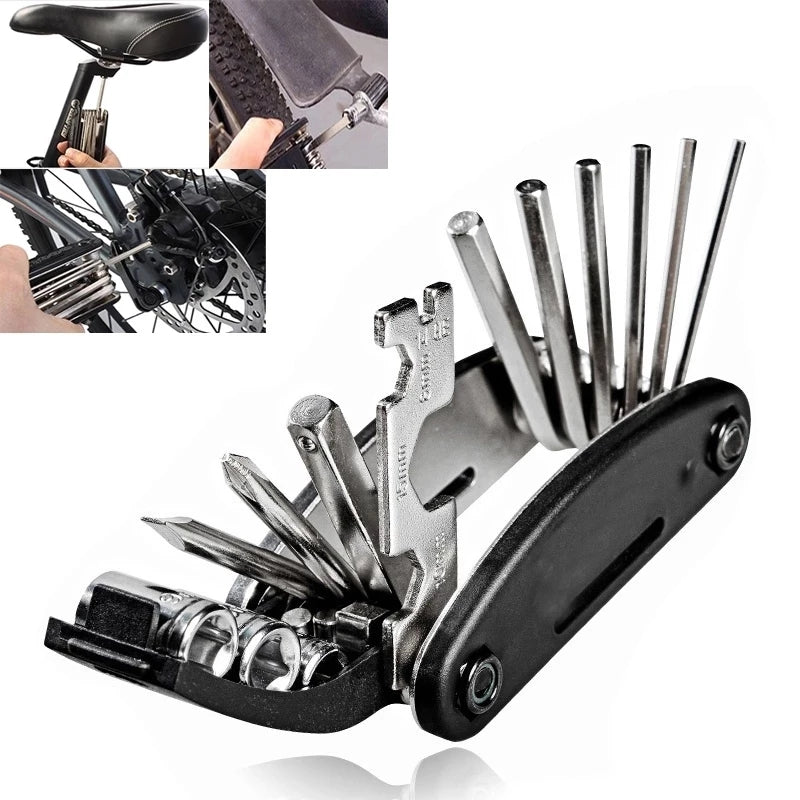 16-in-1 Carbon Steel Bike Repair Tool Kit for Easy Maintenance