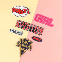 6pcs Letter Embroidery Patches Art Decor DIY Clothes Accessories