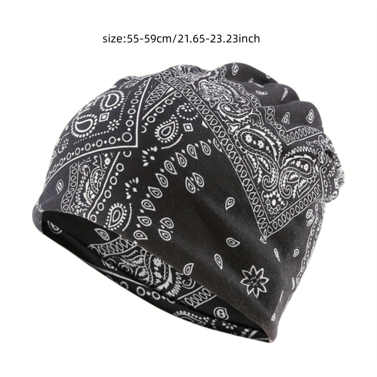 Paisley Print Elastic Beanie Turban Cap Unisex Chemo Hat