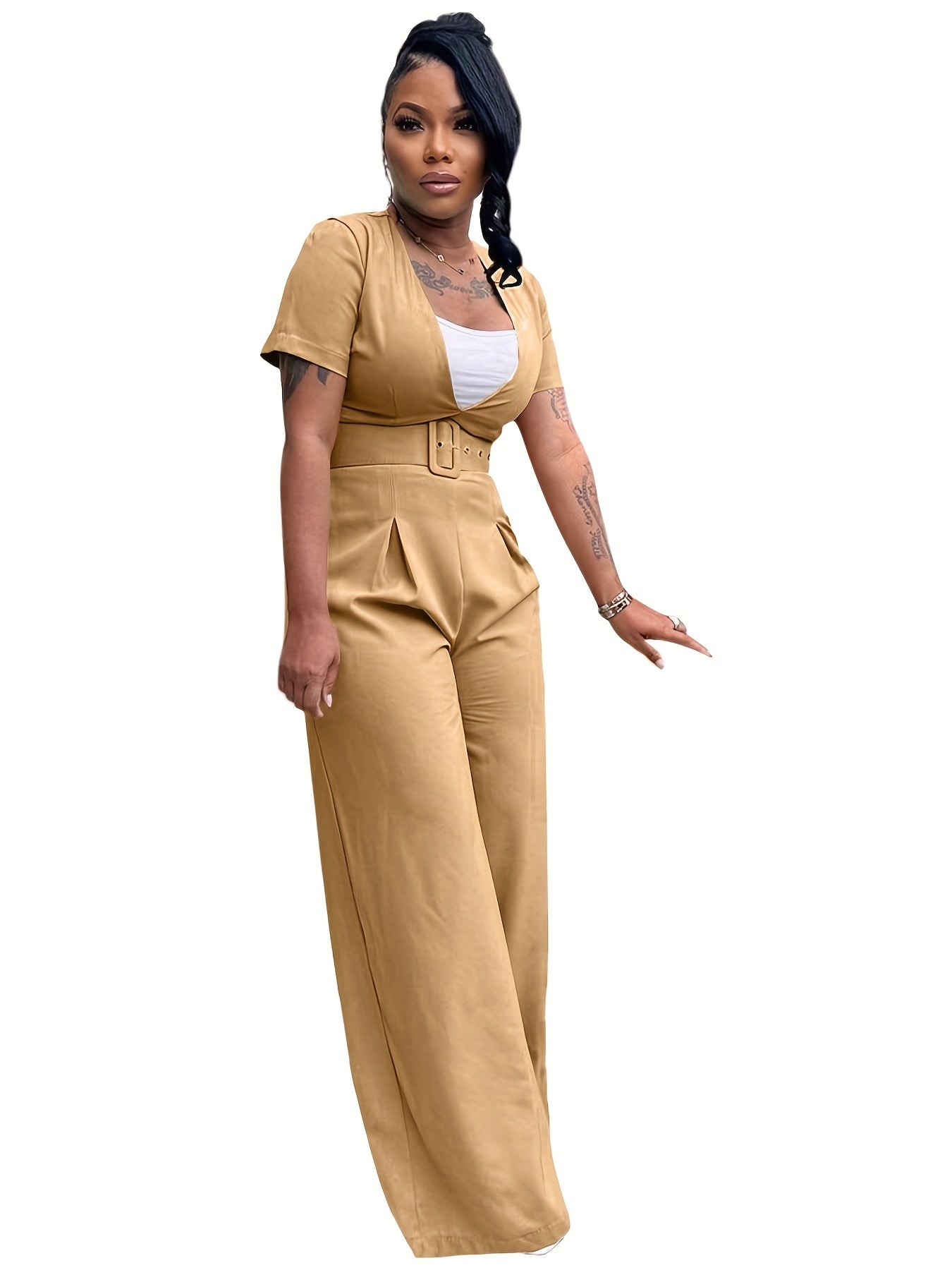 Sexy V-Neck Jumpsuit for Women
