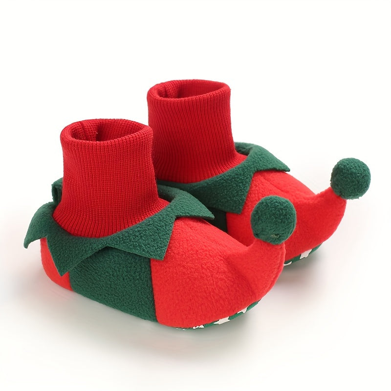 Christmas Cartoon Baby Boots Soft and Warm for Indoor Outdoor Walking
