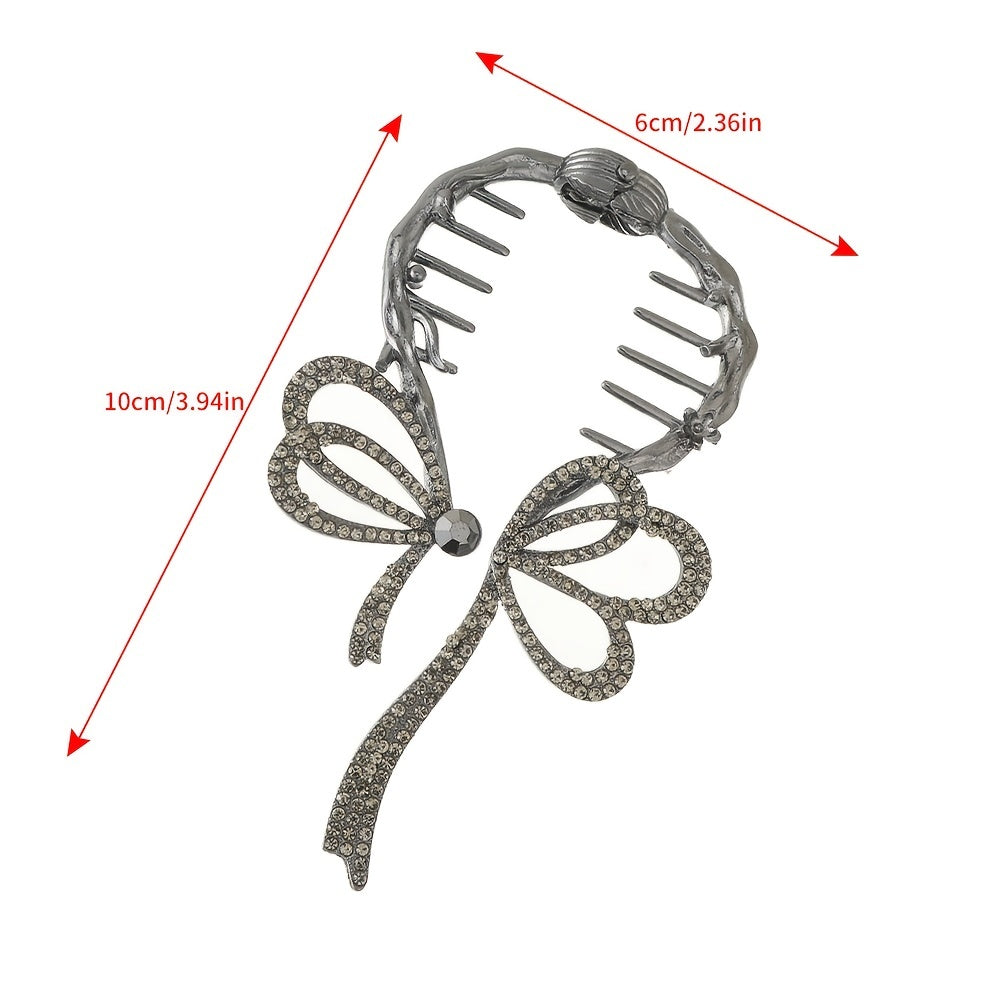 Rhinestone Ponytail Buckle Hair Clip Strong Hold Grip Hair Jaw Clip