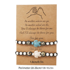 Vintage Turquoise Turtle Beaded Woven Bracelet