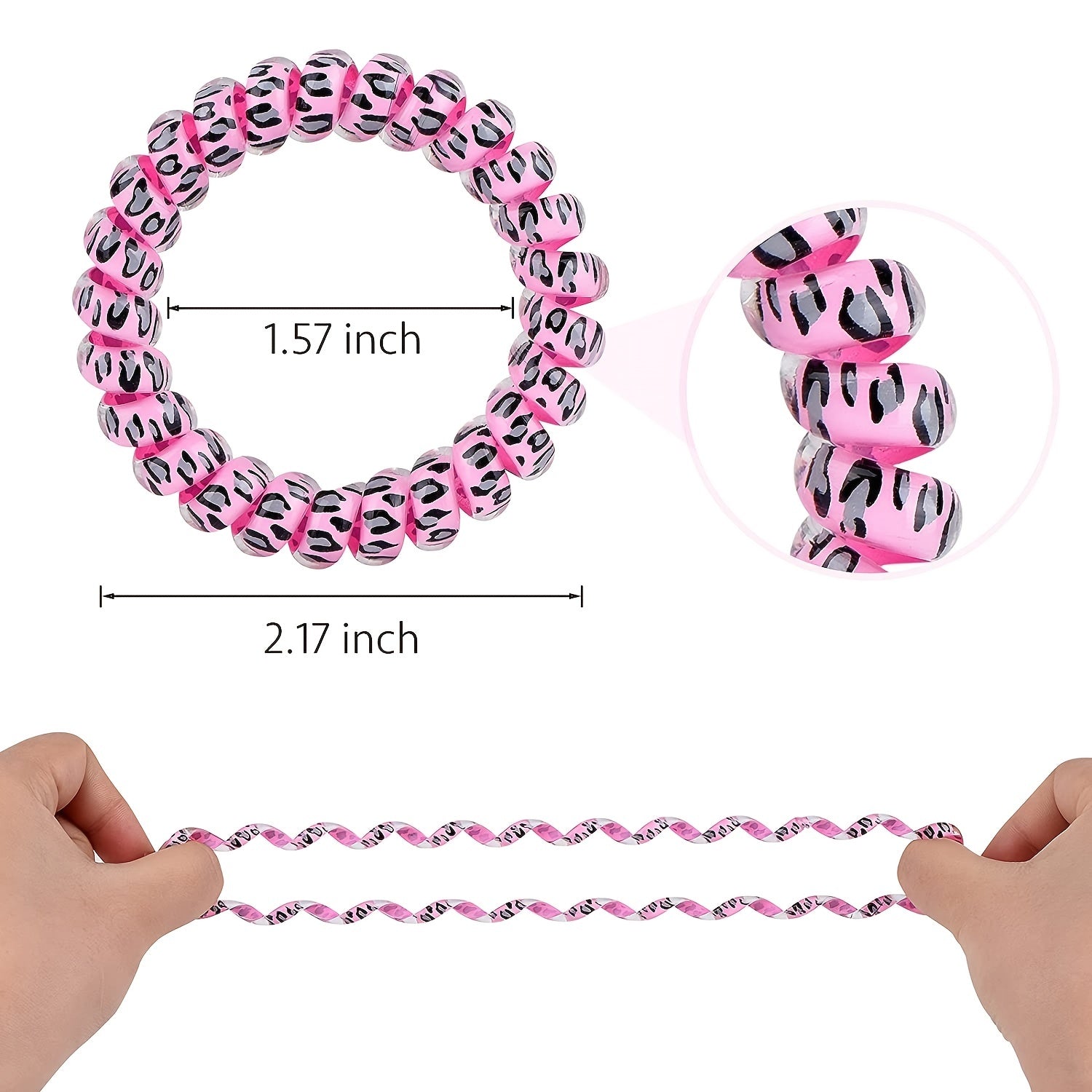 8pcs Spiral Hair Ties Hair Bands Coil Y2K Hair Accessories For Active Women