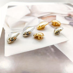 5pcs Peach Heart Metal Buckle Small Fragrance Coat Button