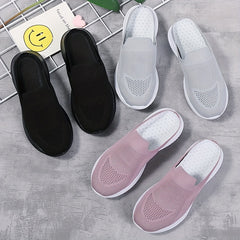 Summer Slip On Sneakers Women's Shoes Breathable Lightweight Flat Shoes